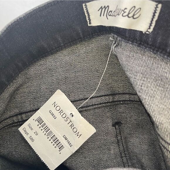 MADEWELL High Rise 9” Skinny Jeans Raw Hem Charcoal 29 - Picture 9 of 9